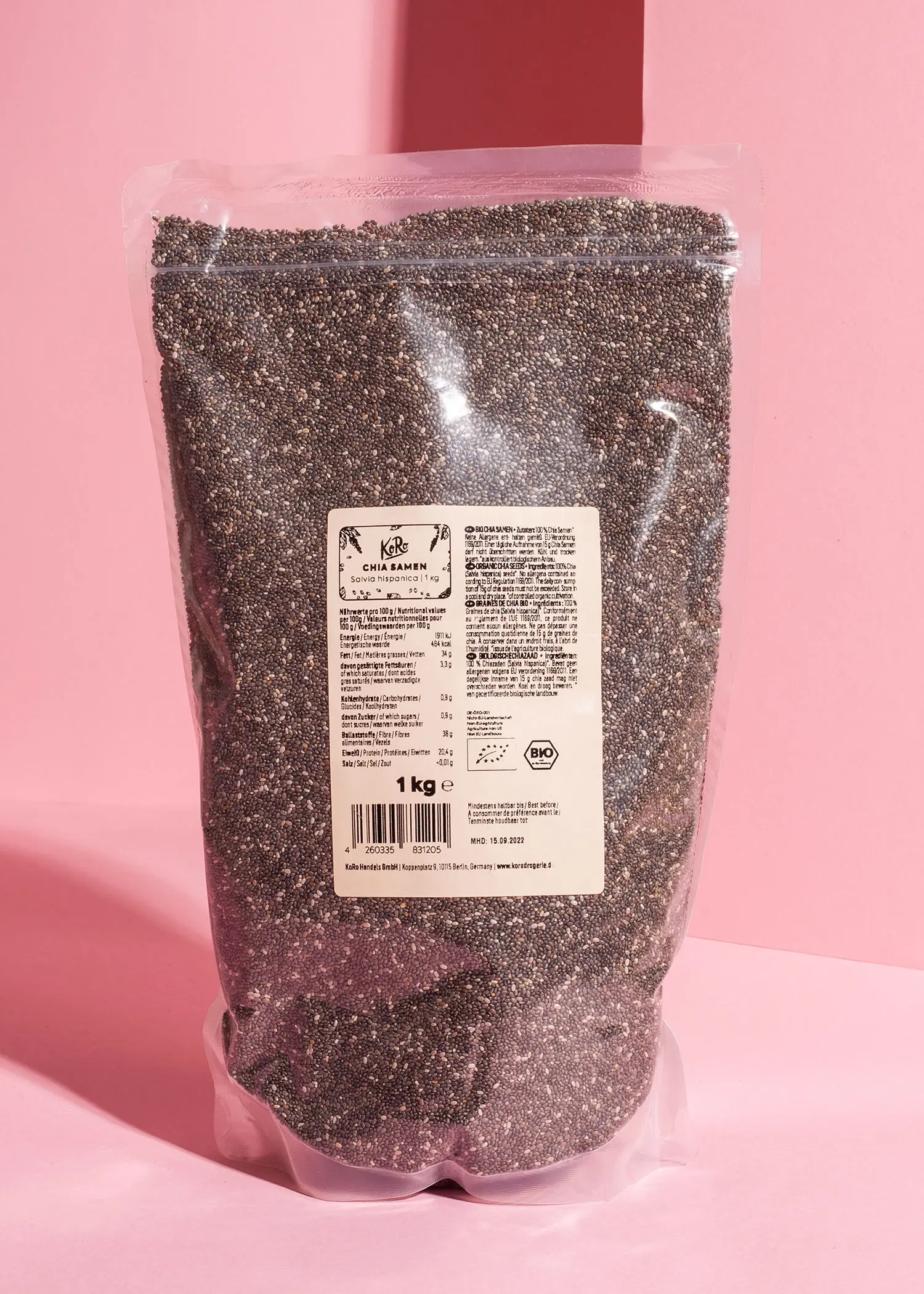 Organic chia seeds 1kg