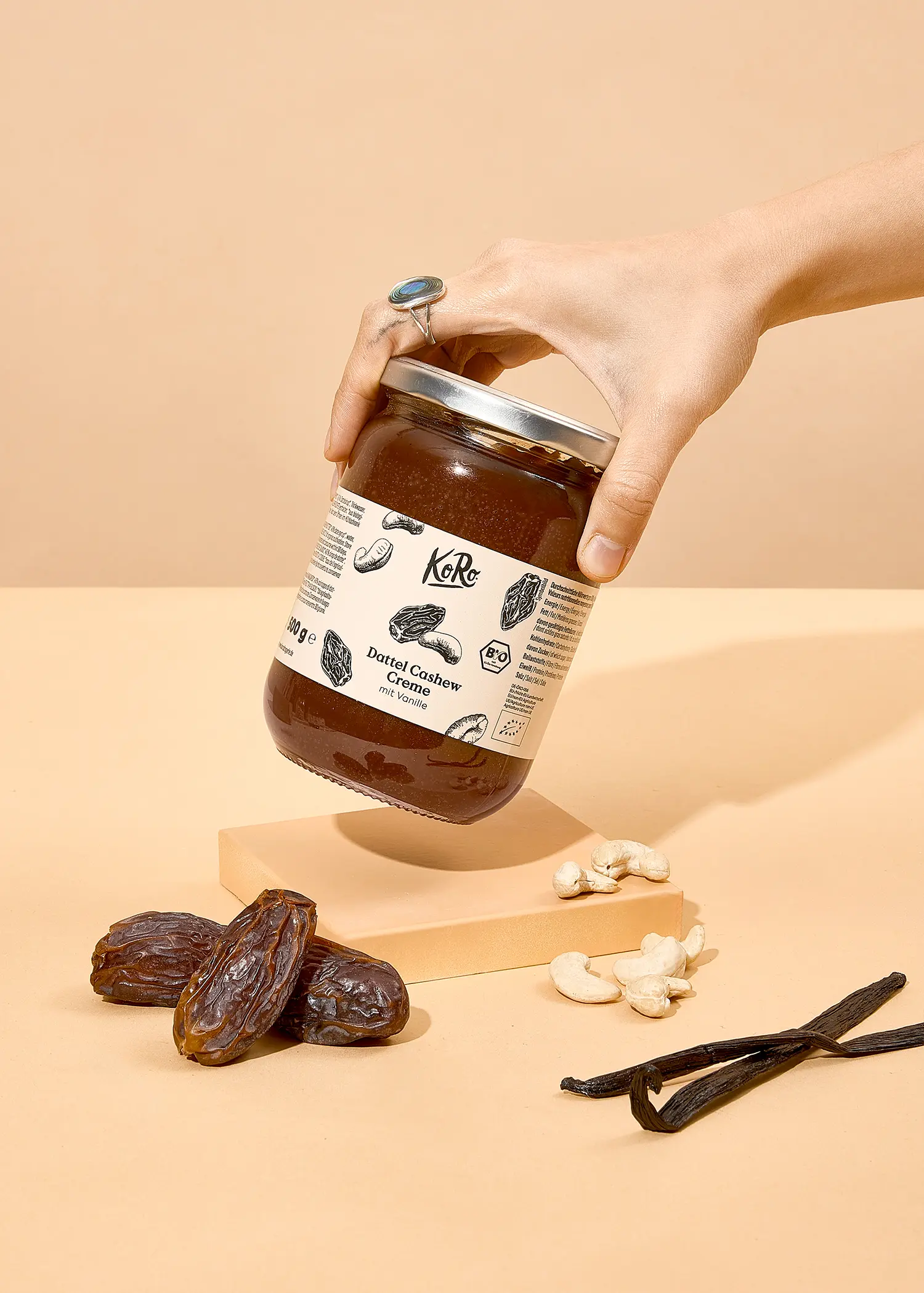 Organic date cashew butter with vanilla 500g - Image 3