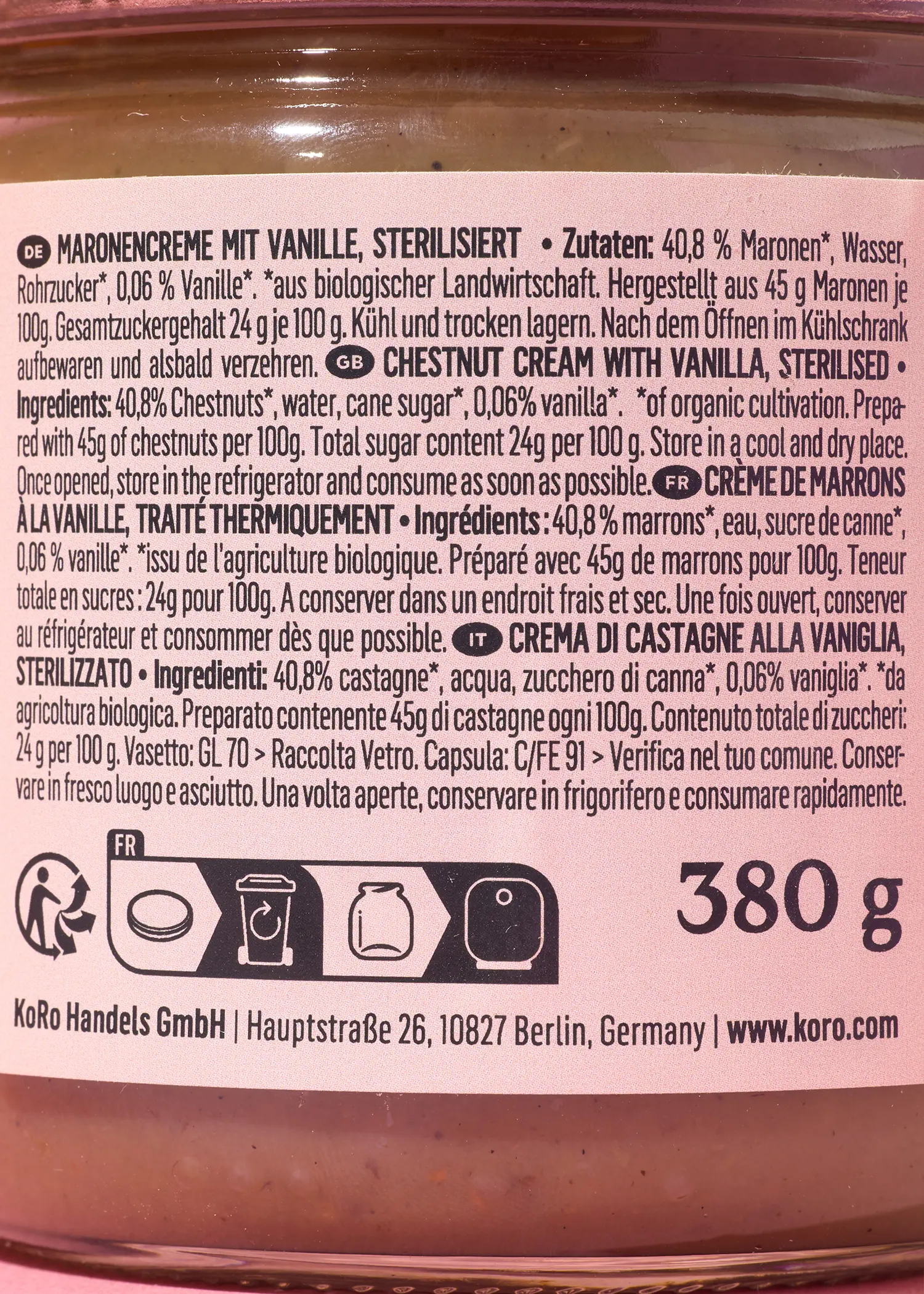 Organic chestnut spread 180g - Image 4